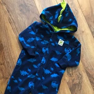 🦖Hooded, Long-Sleeve Fleece Jumpsuit 🦕